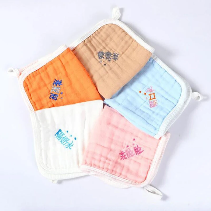 6/шт шестислойное газовое слюнявчик полотенце детское Хлопковое для