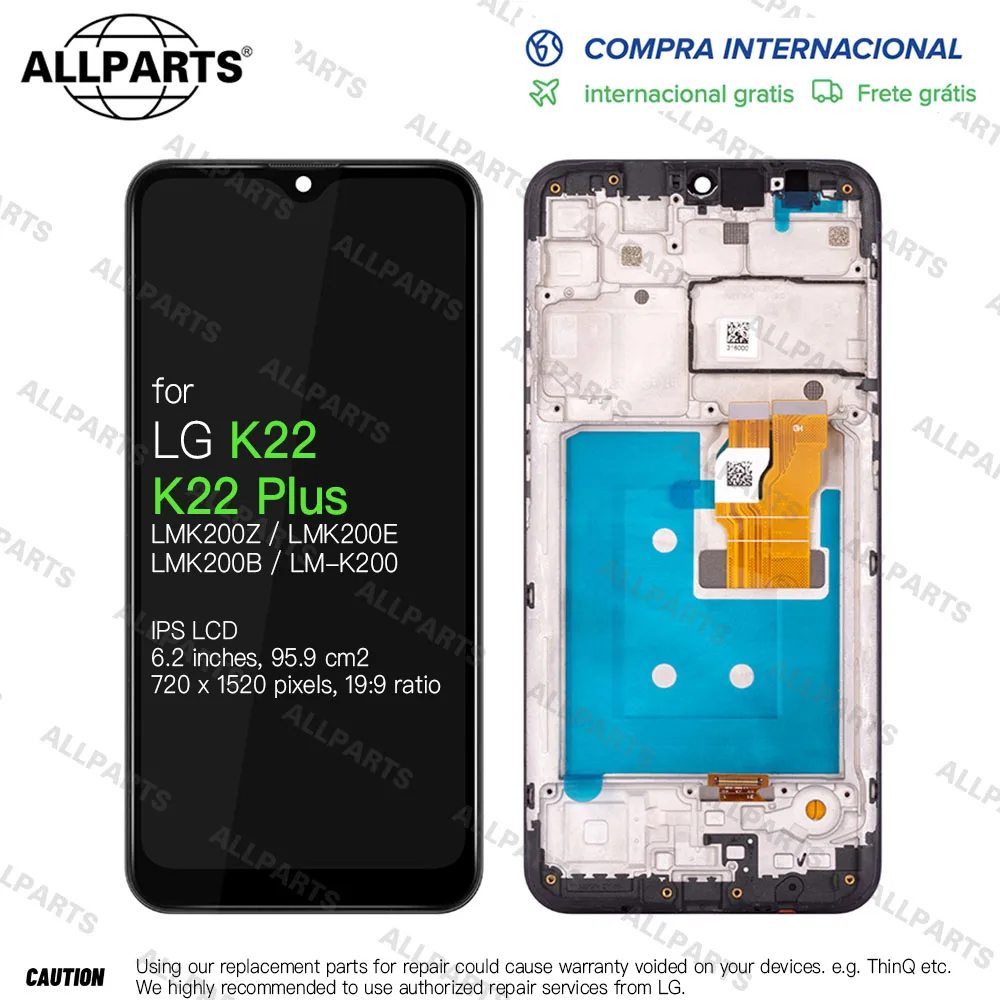 Remplazo Pantalla Y Tactil Completa LCD Paral LG K22 K22 + Plus + K200 LCD Touch Display T&aacute;ctil Completa Original-0