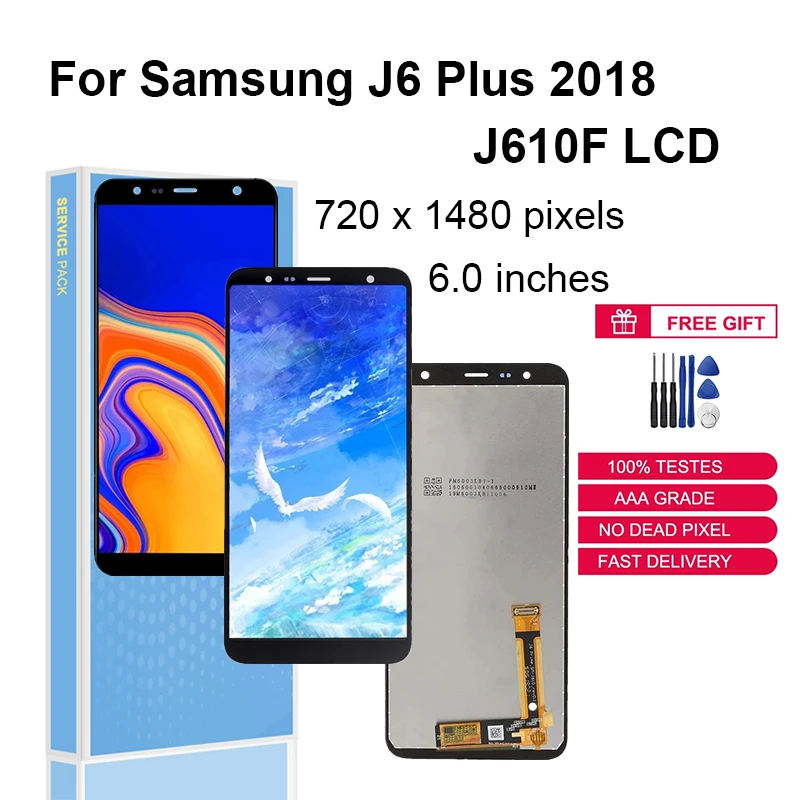 

6.0" For Samsung Galaxy J610 LCD J415 J6+ J610F J610FN Display J4 Plus 2018 LCD Touch Screen Digitizer Replacement Parts