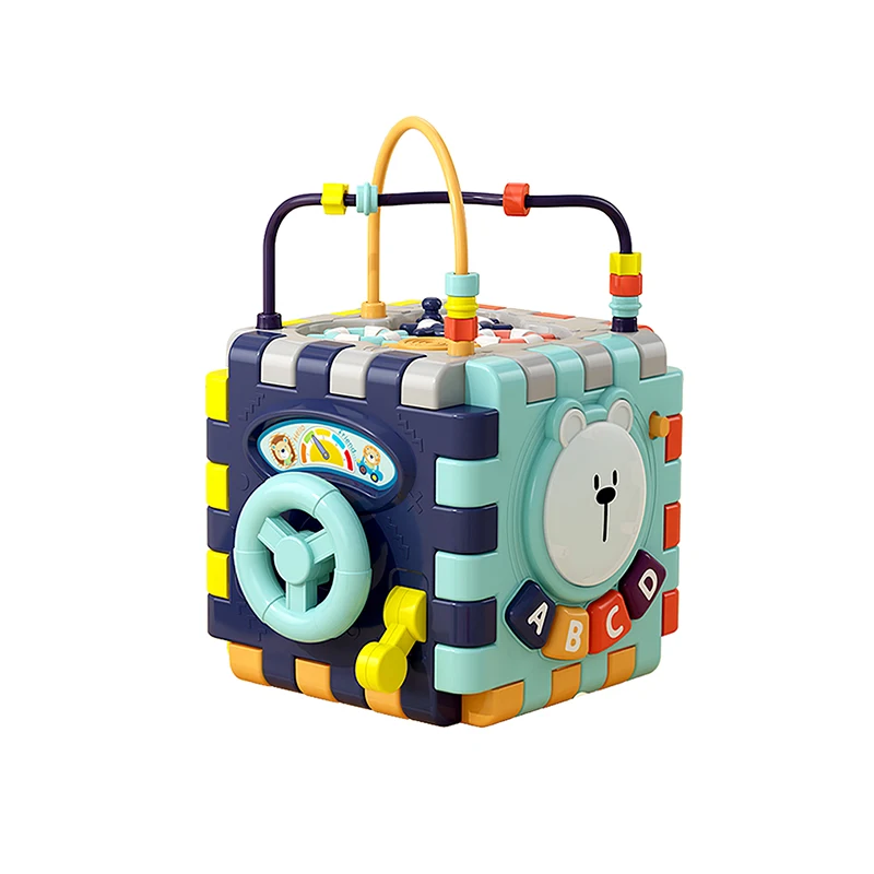 

Children's Toys Hand Drum Brum Cube Baby 0-3 Yyears Old Multifunctional Early Education Baby Six-Sided Box Hand Drum