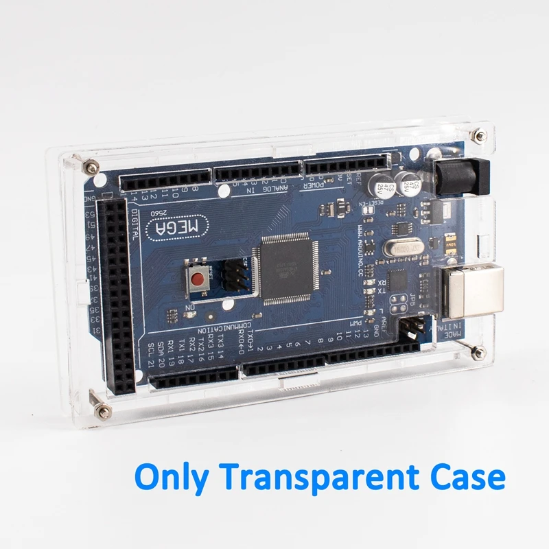 Прозрачный глянцевый акриловый корпус совместим с arduino Mega 2560 R3 чехол без платы
