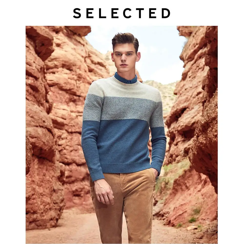Избранные Новые мужские шерстяные стеганые пуловеры зима новый круглый вырез
