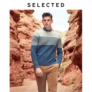 Избранные Новые мужские шерстяные стеганые пуловеры зима новый круглый вырез свитер S  419425501