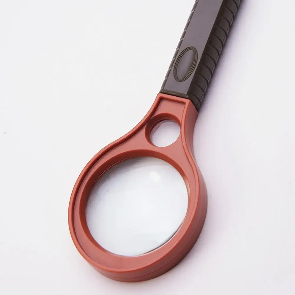 

Utoolmart QK-5002 Single Brown 10X/5X Magnifier Plastic Handheld 50mm/15mm Diameter Lens Without Lamp Old Man Reading Jewelry