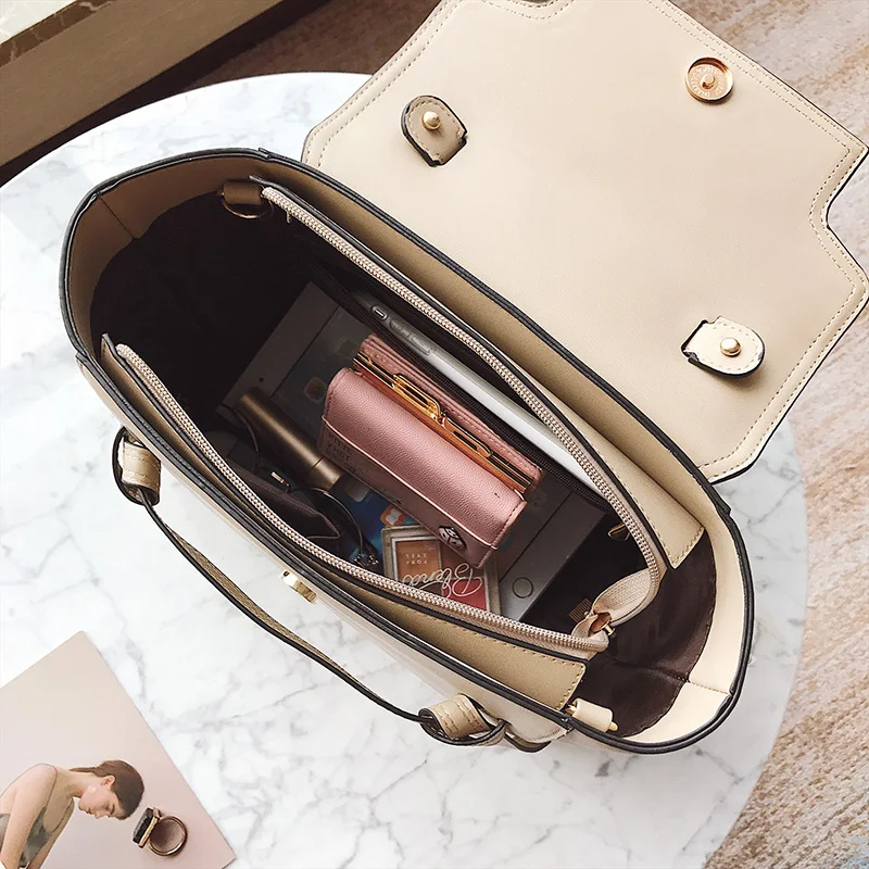 

Fashion PU Leather Bags Large Capacity Ladies Shoulder Bag Luxury Brand Design Ladies Messenger Bags Solid Color Wing Handbags