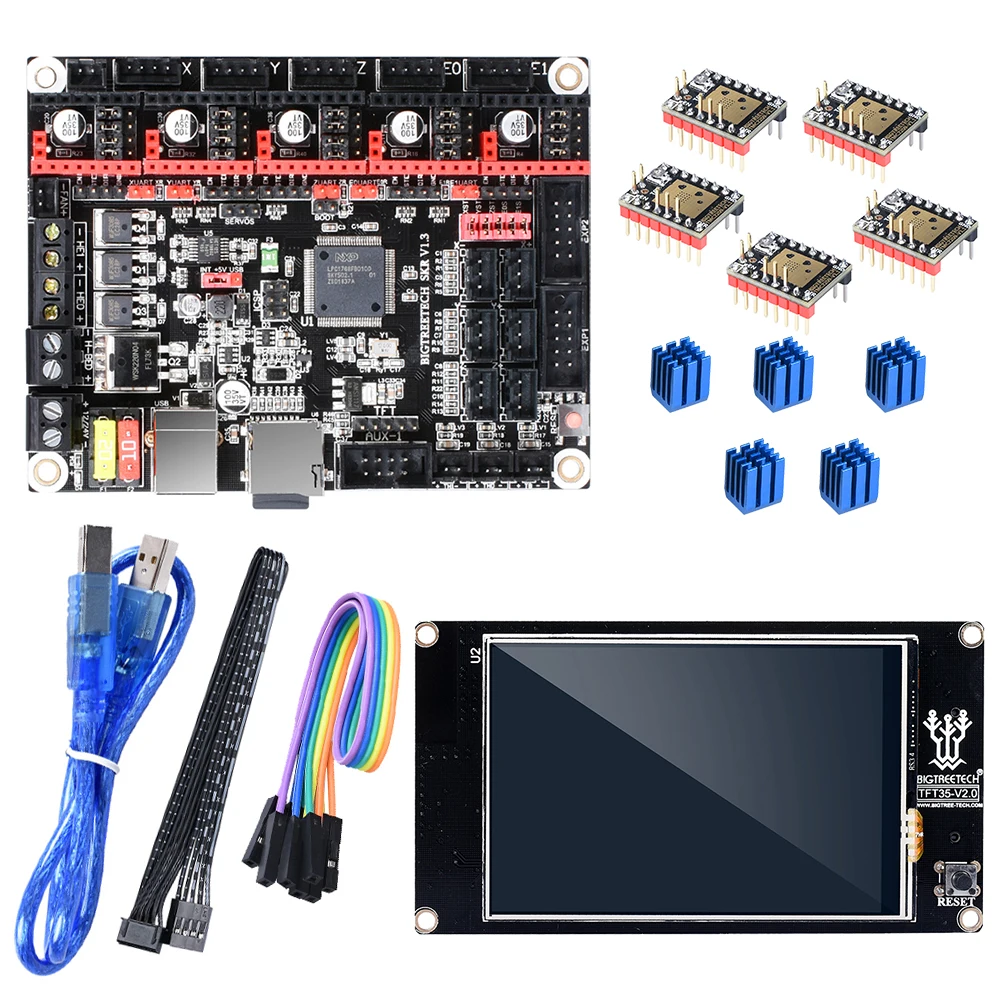 BIGTREETECH СКР V1.3 материнская плата 32 бит с 5 шт. TMC2209 драйвер StepStick+ TFT35 Сенсорный экран Наборы RepRap 3D-принтеры плата MKS