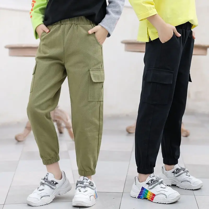 

EACHIN Baby Girls Pants Casual Cargo Pants Fashion Trousers Multi-pocket Loose Long Pant Teen Girl Clothing Sport Harem Pants