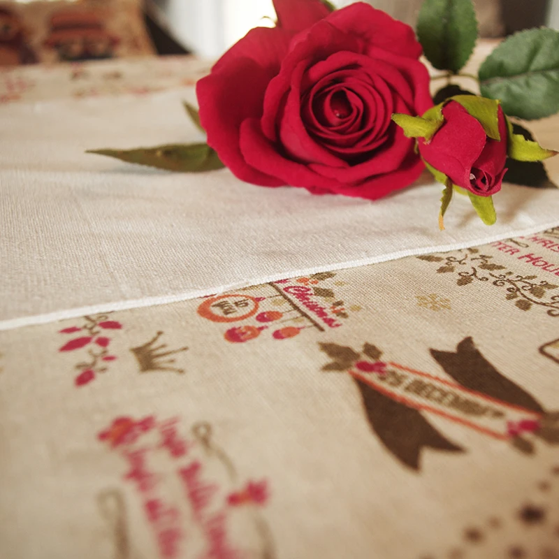 Скатерть с рисунком праздничная скатерть кружевными краями домашний чехол для