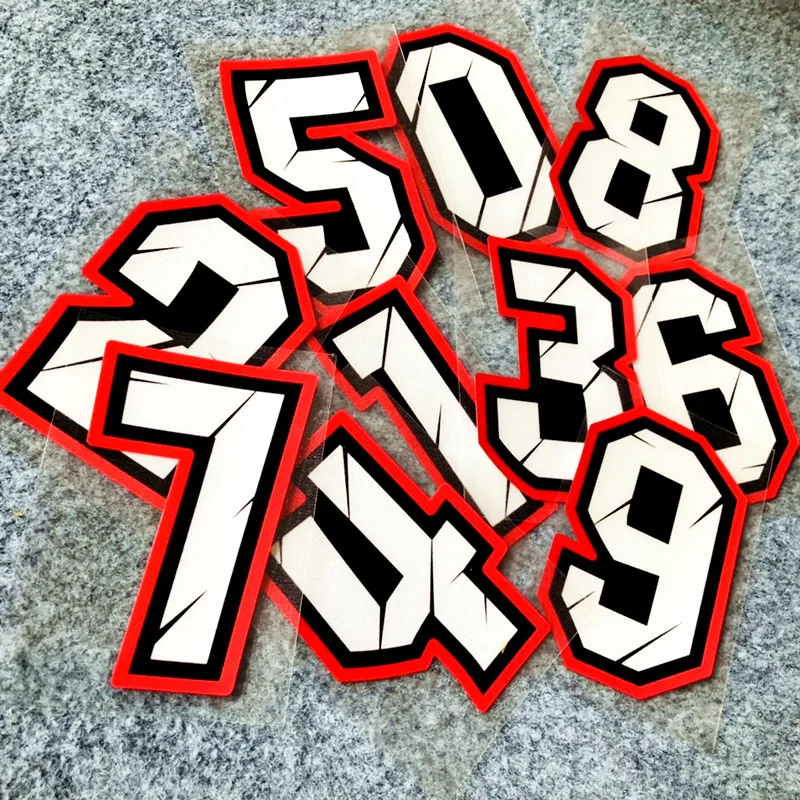 

Creative Arabic Numbers Motorcycle Racing Sticker DIY Decorate Car Styling and Decals