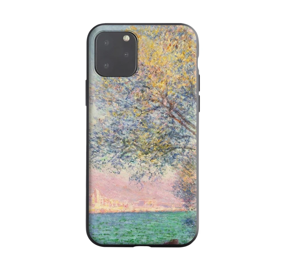 Claude Monet Painting Sunflower Silicone Case for Apple iPhone 11 Pro XS X XR Max 8 7 6S 6 Plus SE 5S | Мобильные телефоны и