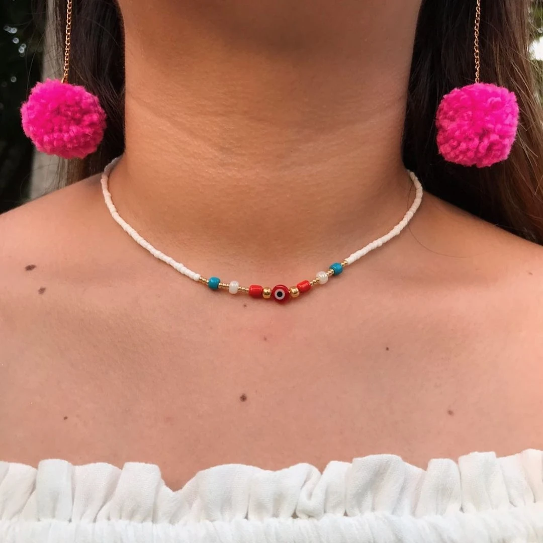 Ожерелье Go2BoHo с белыми бусинами для женщин модные ювелирные изделия ожерелья от