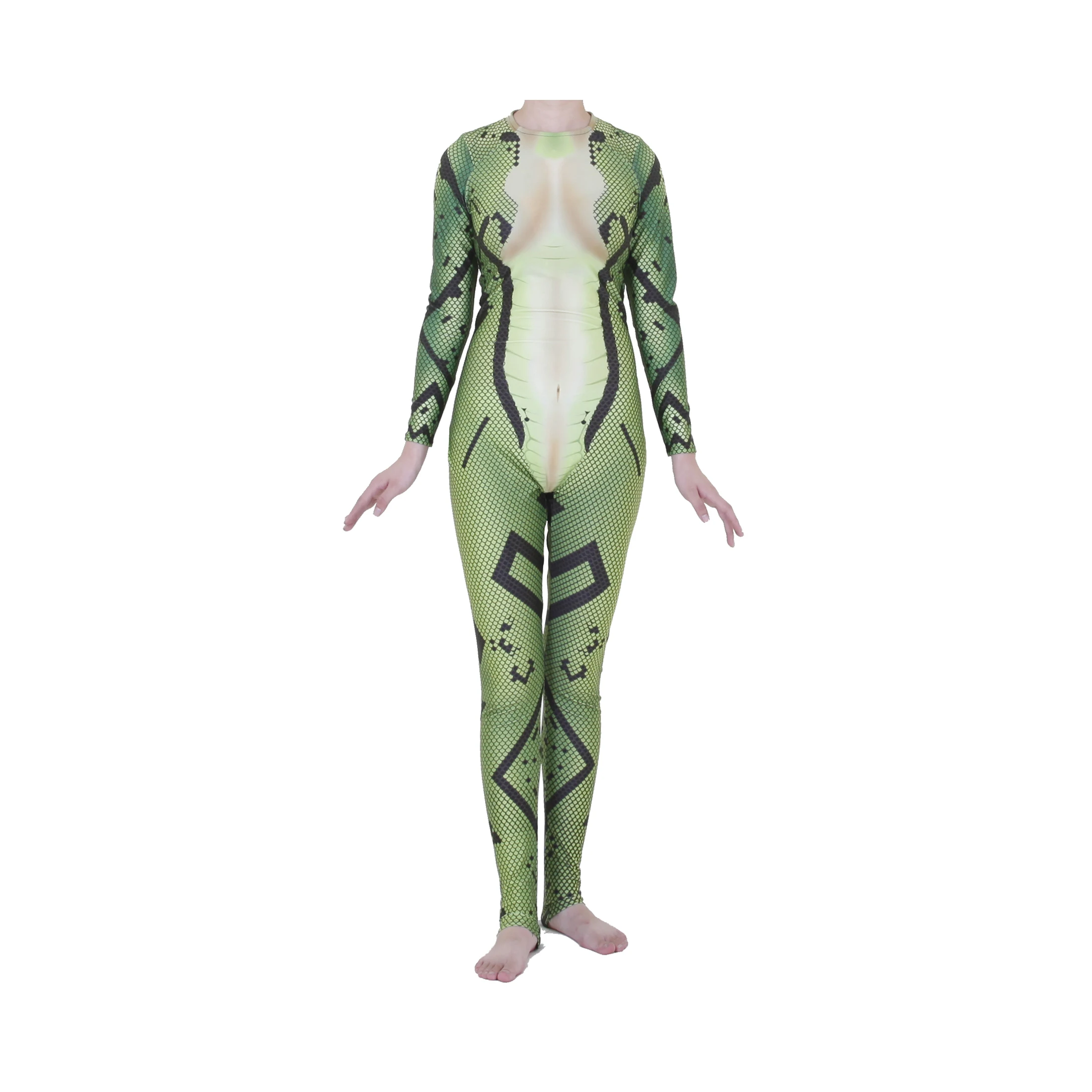 

Unisex Lycra Spandex Zentai Halloween Lizard man Snake Cosplay Costumes Adult/Kids 3D Style