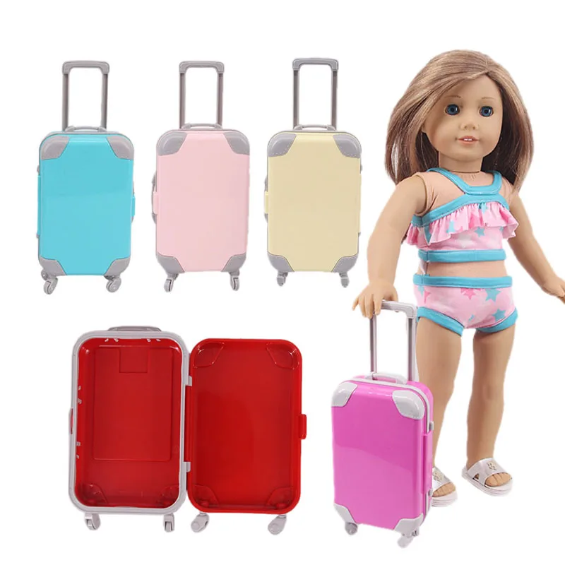 

Cute Doll Suitcase For 18 Inch American Doll&43 Cm ReBorn Baby Doll Girl Gift,Our Generation Girl's Toy,Christmas Present