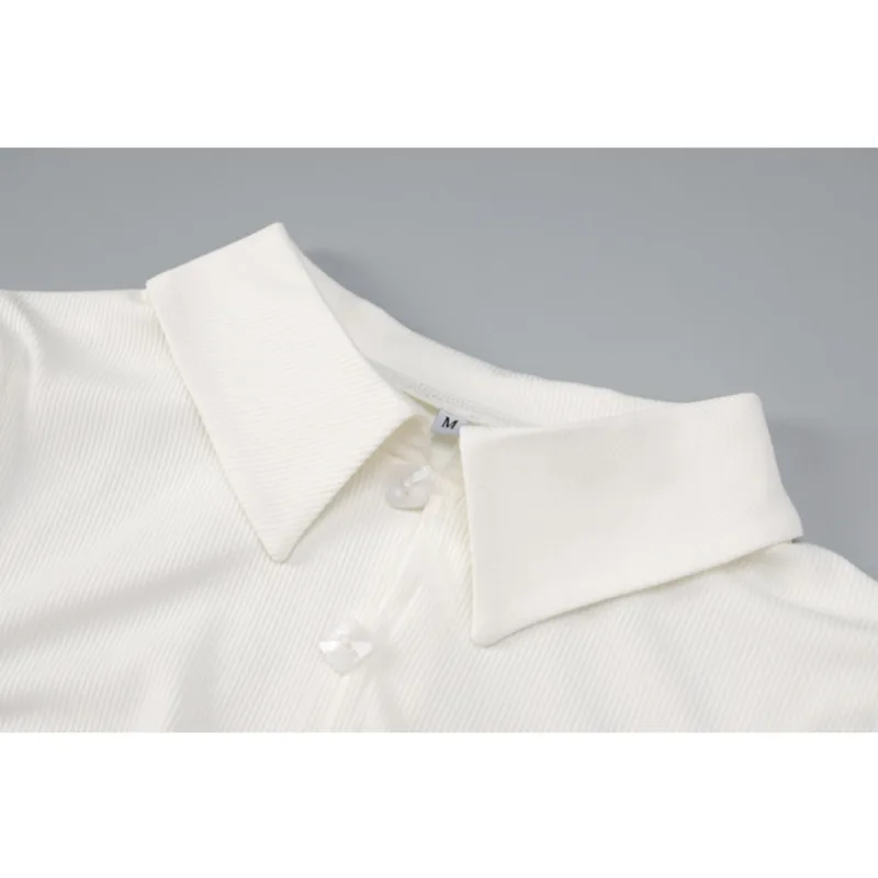 

2021 Summer Slit Sexy Dress Women Midi Dresses With Short Sleeves Button Down Patchwork Dresses White Dress Elegant Party Wear