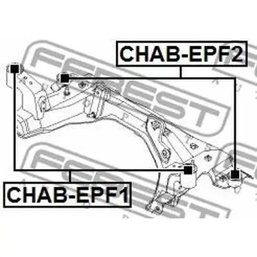 Сайлентблок пер. балки CHEVROLET EPICA 03 (комплект 2шт.) FEBES|Детали амортизаторов| |