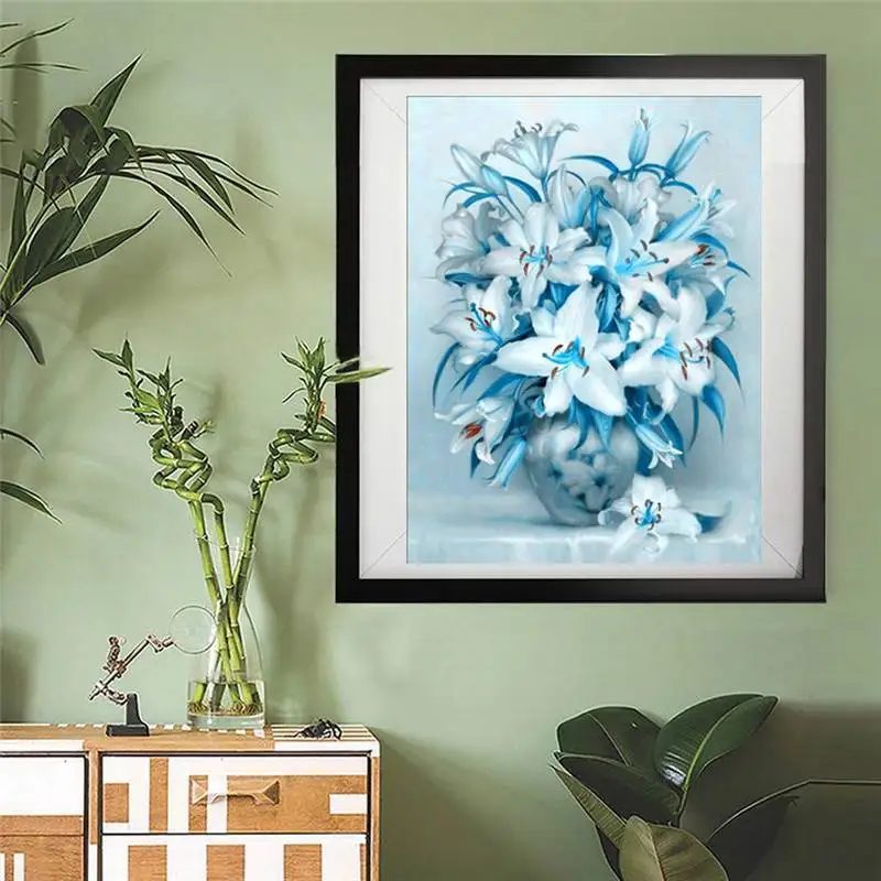 

Drill Flower Embroidery Painting Full Rhinestone Mosaic Home Decor 5D Diamond