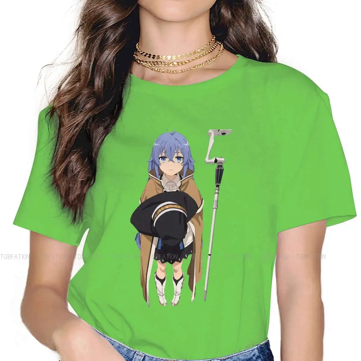 

Mushoku Tensei Jobless Reincarnation Crewneck TShirts Roxy Print T Shirt Funny Tops