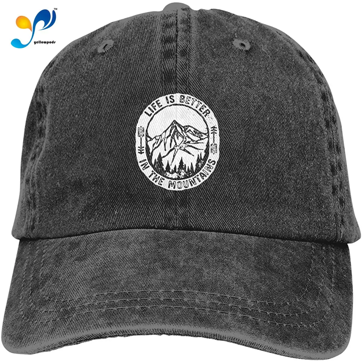 

Life is Better in The Mountains Unisex Soft Casquette Cap Fashion Hat Vintage Adjustable Baseball Caps
