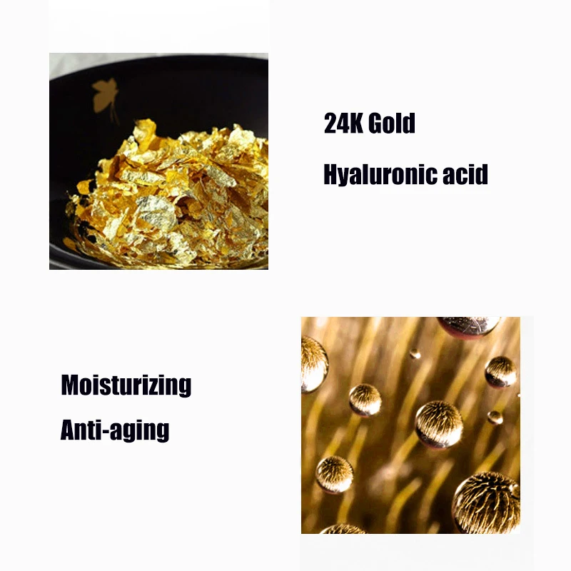 24K Золотая маска для лица с гиалуроновой кислотой увлажняющая Антивозрастная