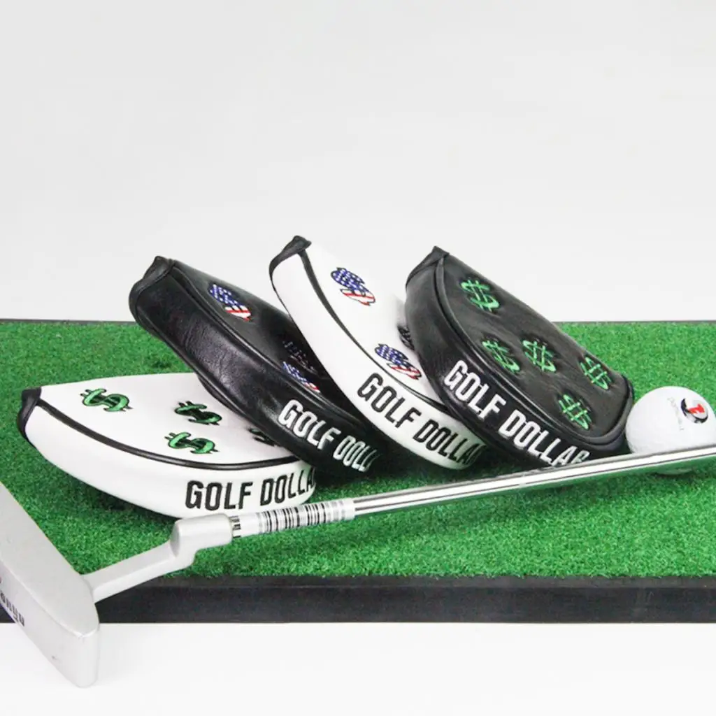 

Waterproof PU Golf Club Center Shaft Headcovers Golf Mallet Putter Protective Bag Protection Case with Magnetic Closure