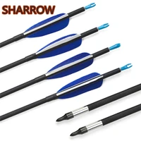 12pcs 32 archery carbon arrow spine 700 id 5 2mm carbon arrows replaceable broadhead for hunting training shooting accessories