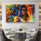 Знаменитая звезда Майкл Джексон певец Абстрактная Картина на холсте фото стены