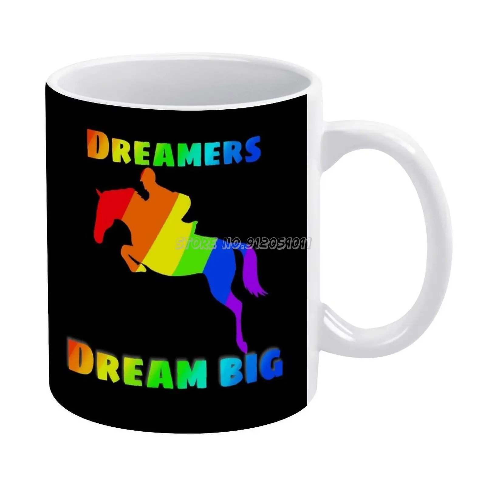 Большая белая кружка Dreamers винтажная новинка унисекс для лошадей всадников