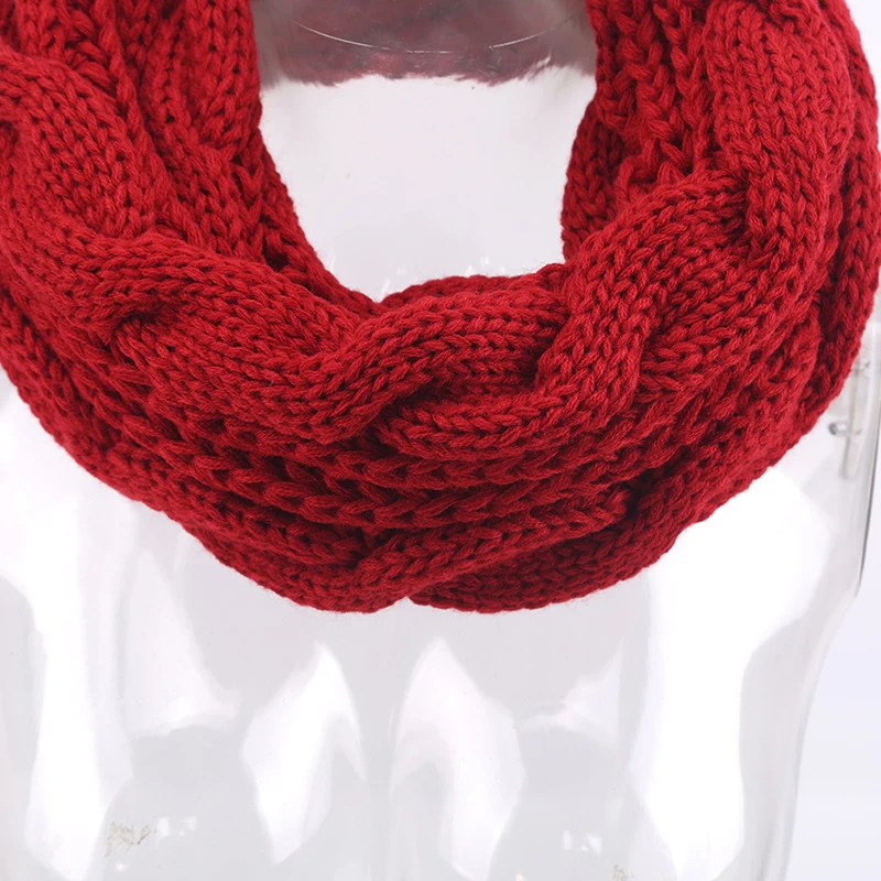 

Fashion Knitted Snood Scarf Warm Winter Women Scarf Cashmere Snud For Women Scarf Infinity Scarves Neck Circle Ring Scarf 2021