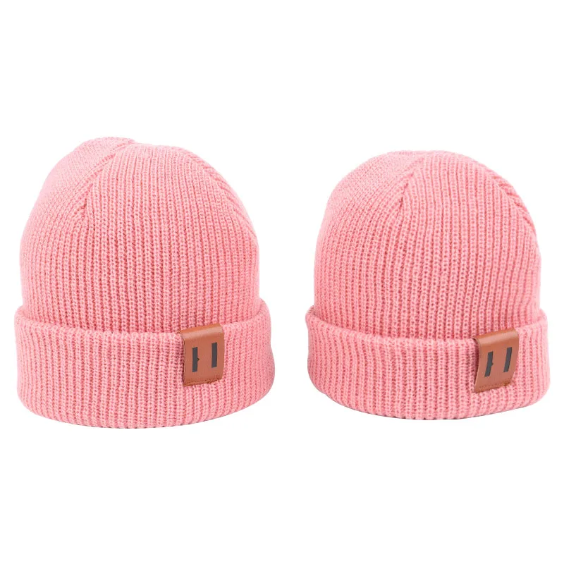 Pink 9 цветов, S/L, детская шапка для мальчика, теплая детская зимняя шапка для детей, шапочка, вязаные детские шапки для девочек и мальчиков, детская шапка, шапка для новорожденного, 1 шт - Цвет: Pink