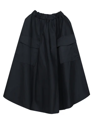 Женская тонкая юбка средней длины с карманами|Женские юбки| |