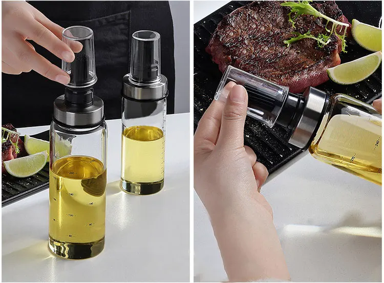 Кулинарная бутылка приправы диспенсер соус бутылка стеклянная бутылка для хранения для масла и уксуса творческие кухонные инструменты аксессуары