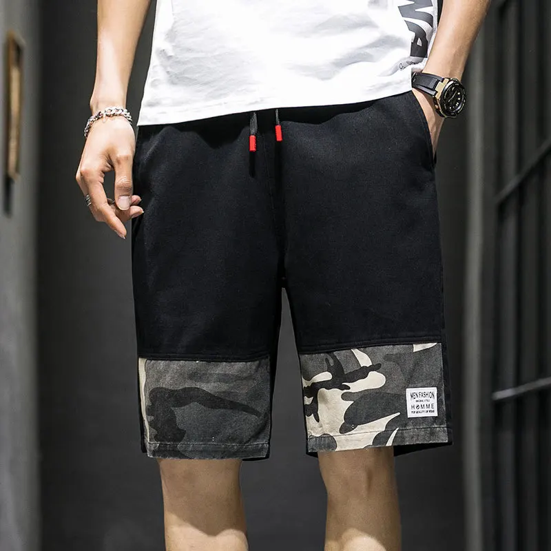 2021 Summer Monsoon Trendy Five Point Overalls Versatile Loose Men's Clothing Sports Pants Streetwear Pants