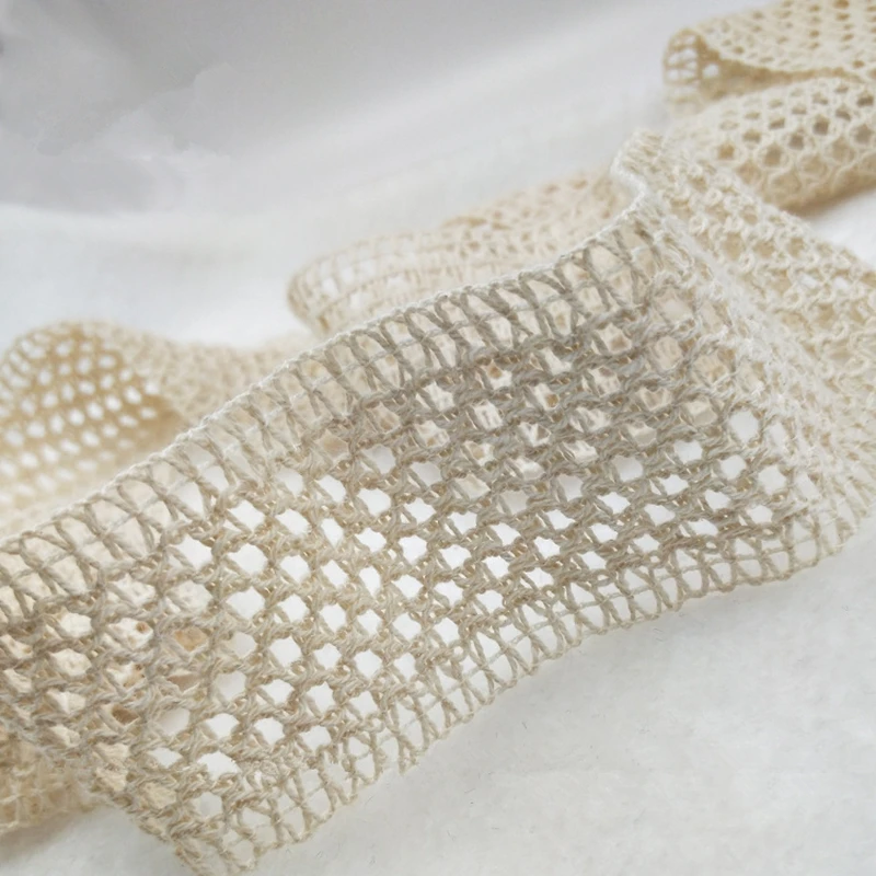 10 ярдов/уп белой хлопковой нитью 5 см в ширину кружева выдолбленный тиара