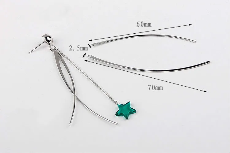 DIY корейские длинные серьги с крыльями в японском и корейском стиле простой