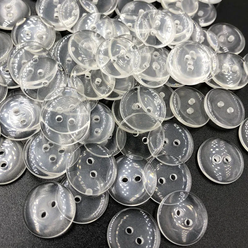 

50 Pcs 20mm 2 Holes Plastic Buttons Apparel Supplies Sewing Accessories PT178
