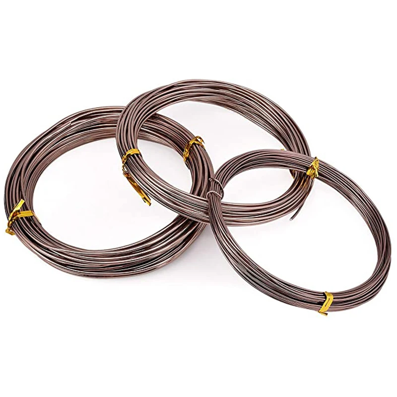 

5 Roll Tree Training Bonsai Wire Cutter Anodized Aluminum Wire for Holding Bonsai Branches Small Trunks (Brown)