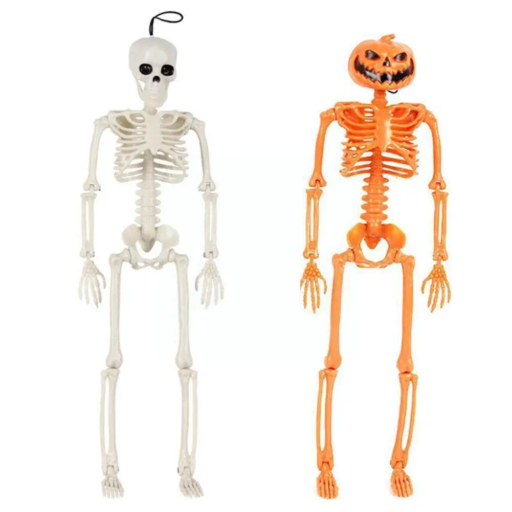 

Plastic Lifelike Human Bones Skeleton Horror New Year Halloween Christmas Crow Decoration Skeleton Halloween Animal Decorat M3H6