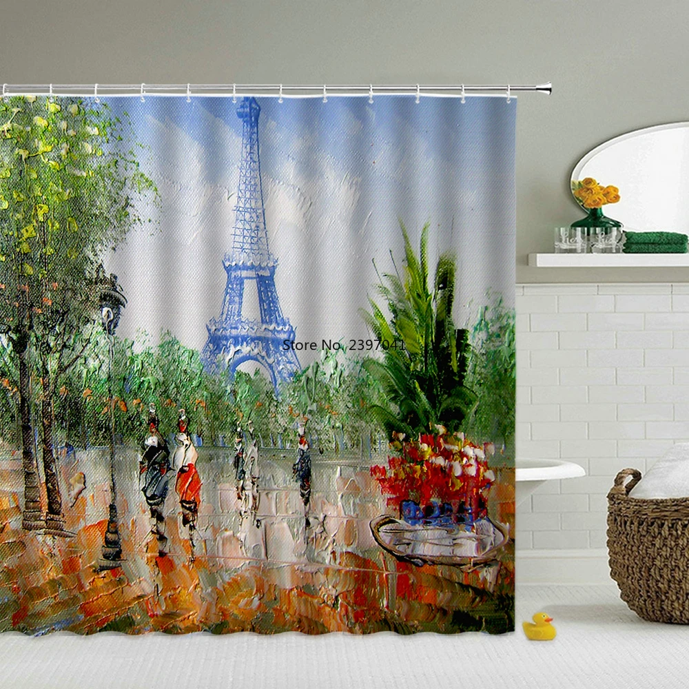 

Водонепроницаемая душевая занавеска «Парижская башня»