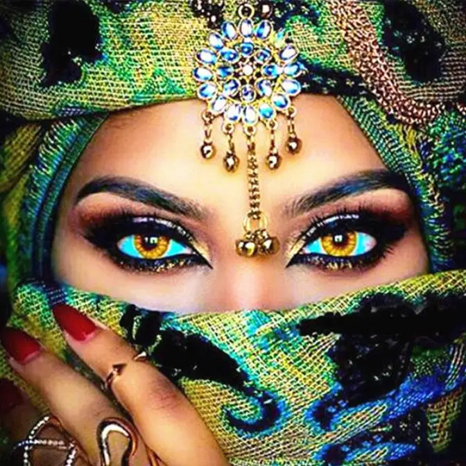 

"Exotic" New Diamond Mosaic Cross Stitch Kit "Indian Beauty Women" Portrait Diamond Embroidery Full Diamond Painting Home Decor