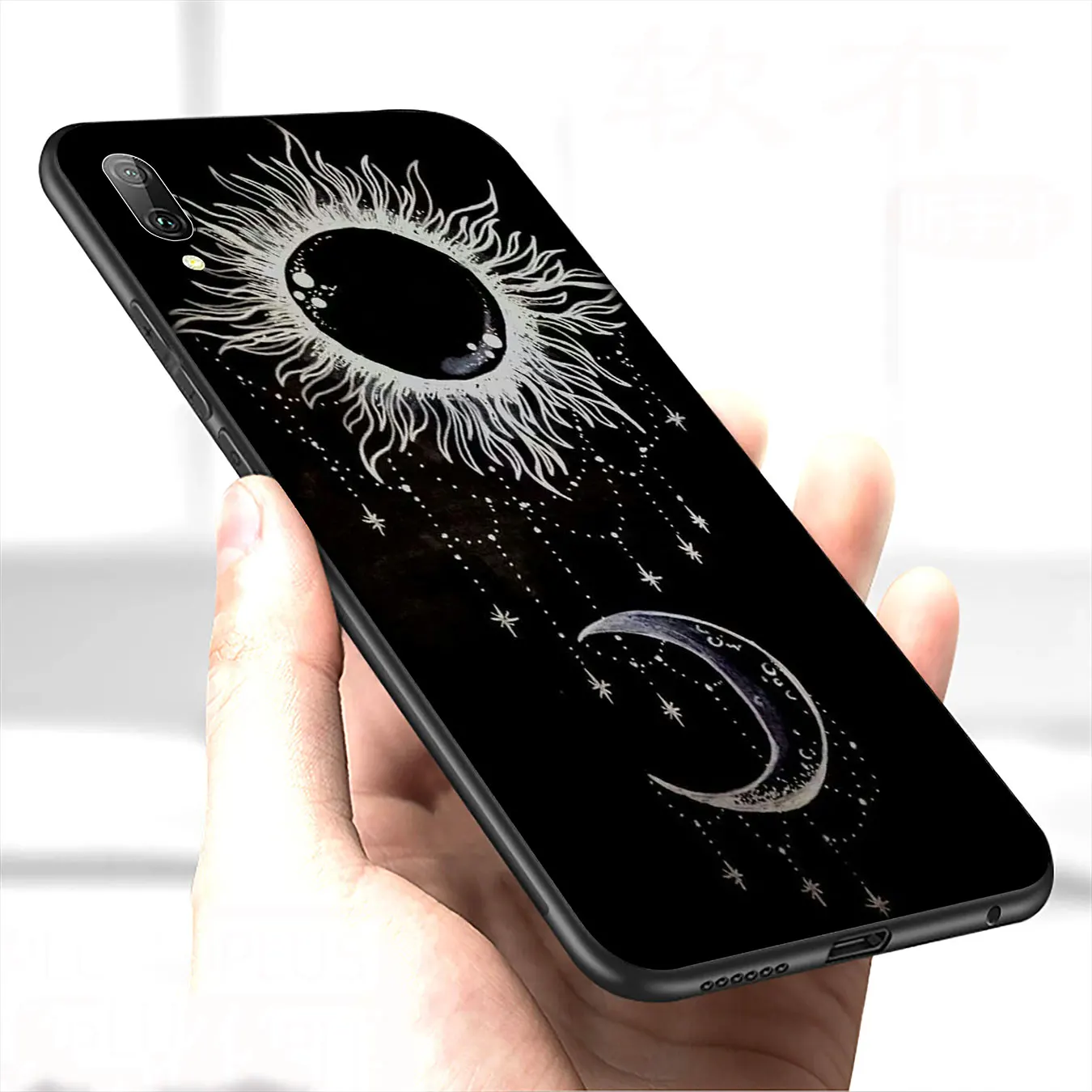 IYICAO эстетический Мягкий силиконовый чехол с золотой Луной и солнцем для Huawei Y9 Y7 Y6