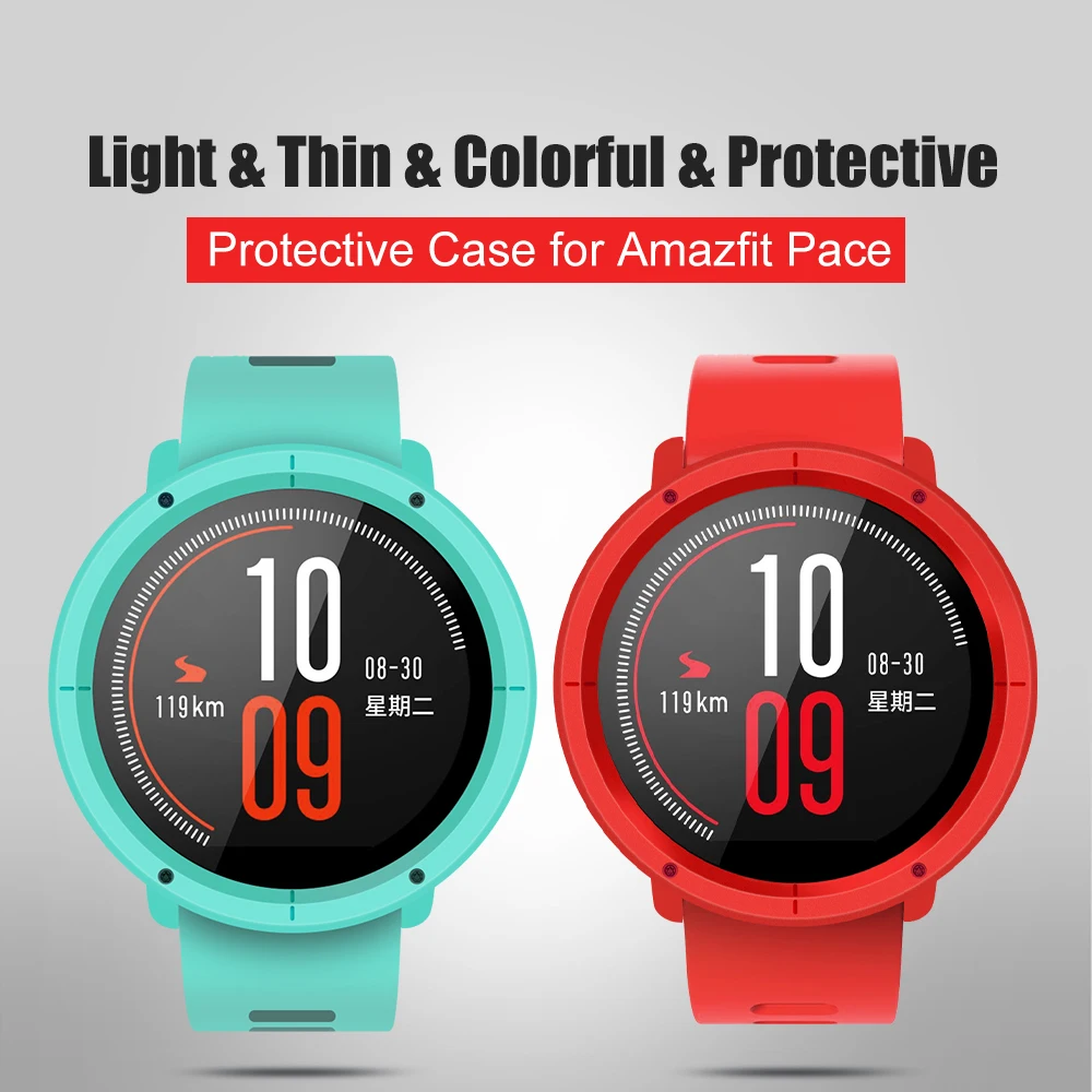 Тонкий чехол SIKAI с рамкой для Xiaomi Huami Amazfit Pace Сменный Чехол часов из ПК защитные