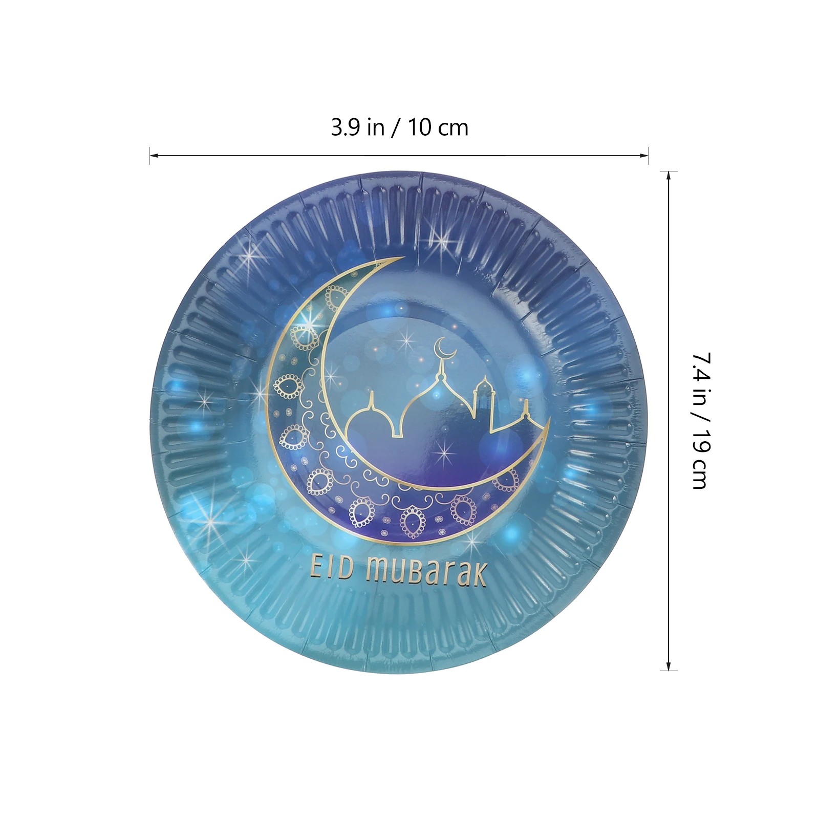 36 шт. ИД Мубарак Бумага чашки тарелки торта диски одноразовые вечерние поставок