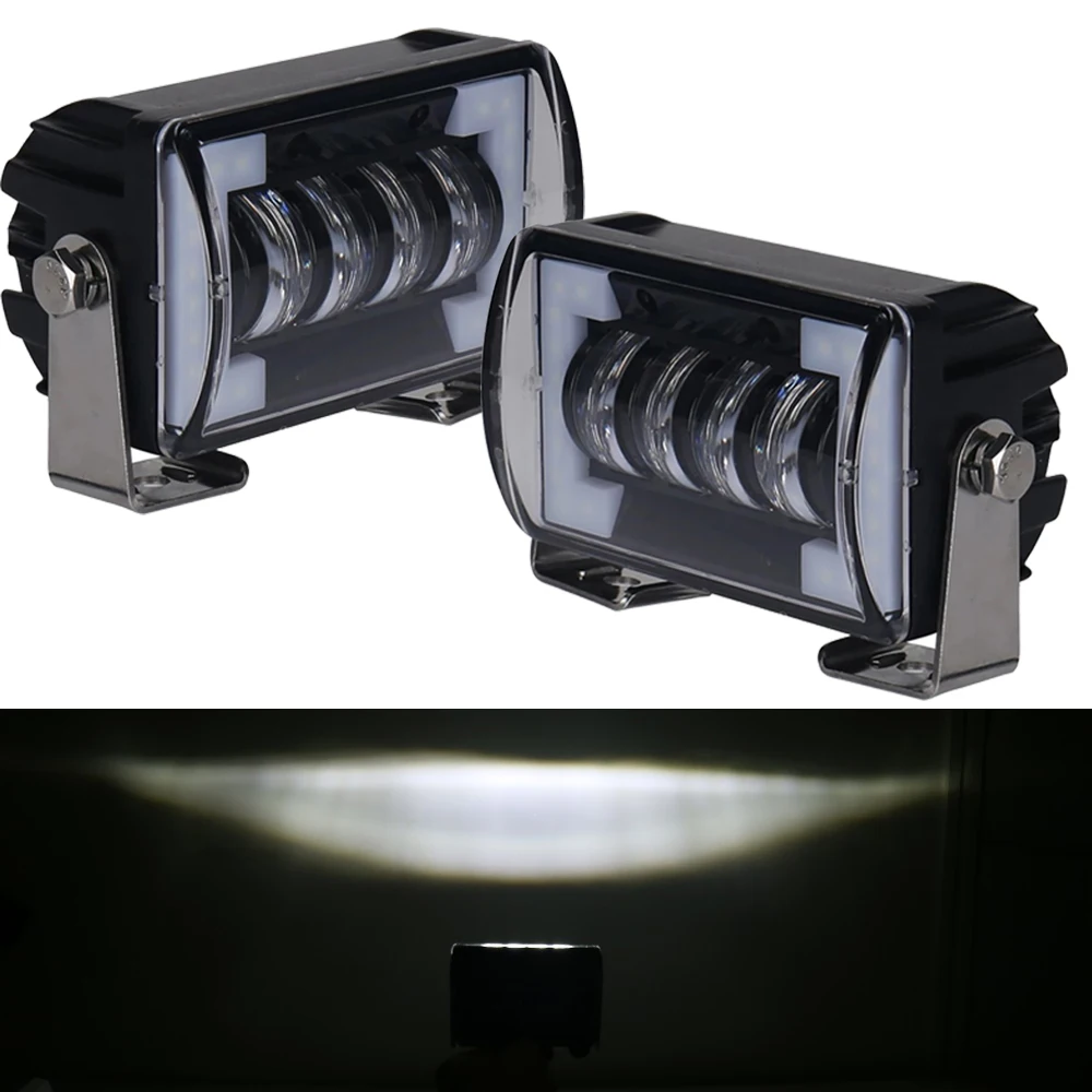 

Внедорожный 5,5 "Светодиодный точечный светильник 24W пикап дальнего света Светодиодный светильник Wrangler светильник Белый DRL для грузовых авто...