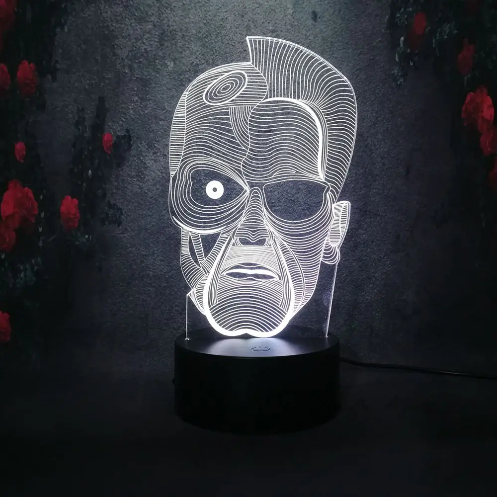 Светодиодный 3d светильник Marvel ночник с Бэтменом головой клоуна батареей|Ночники|