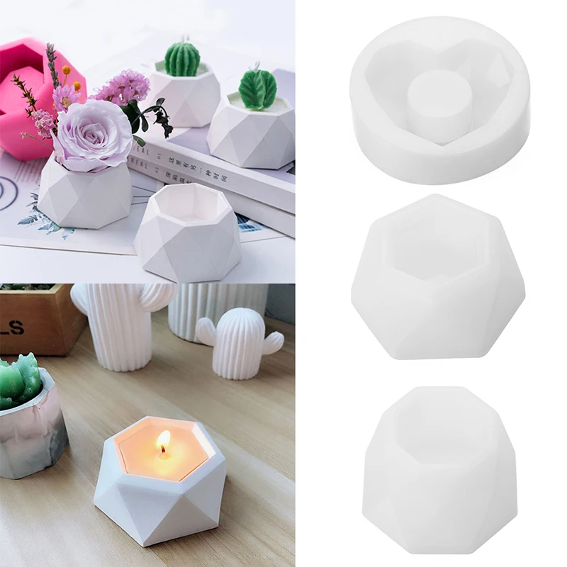 

Handmade Silicone Mold for Candle Wax Mold DIY Succulent Flower Pot Molds Home Jewelry Making Ornament DIY Soap Candle Mould