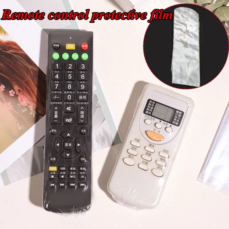 

5/10Pcs Clear Shrink Film Bag TV Remote Control Case Cover Air Condition Remote Control Protective Anti-dust Bag