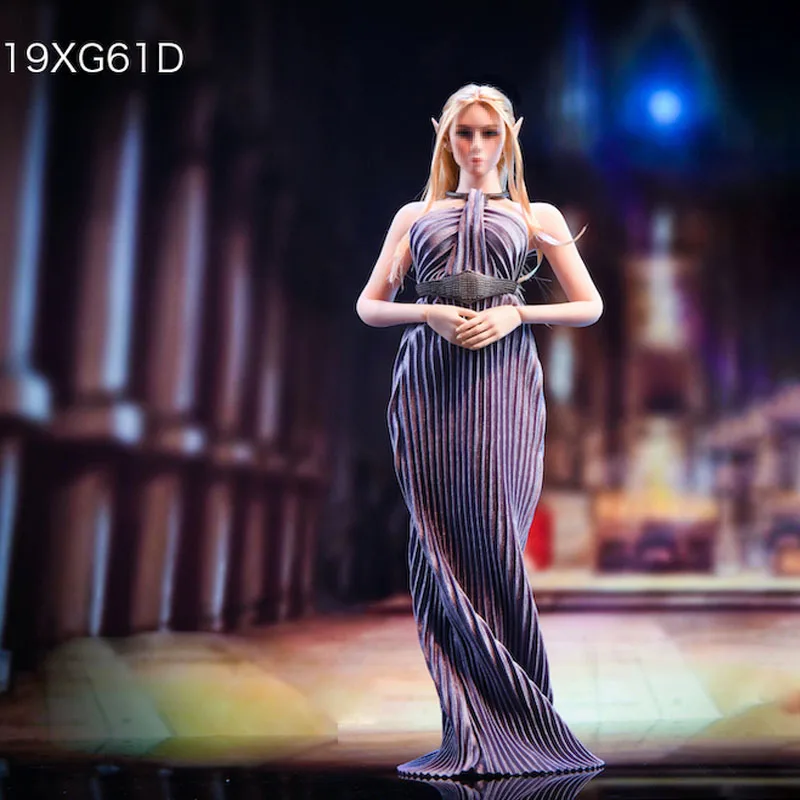 

19XG61 1/6 Scale Female Elf Dress Long Ma Long Skirt And 3 Color Skirts Model For Plastic Body 12'' Action Figures DIY