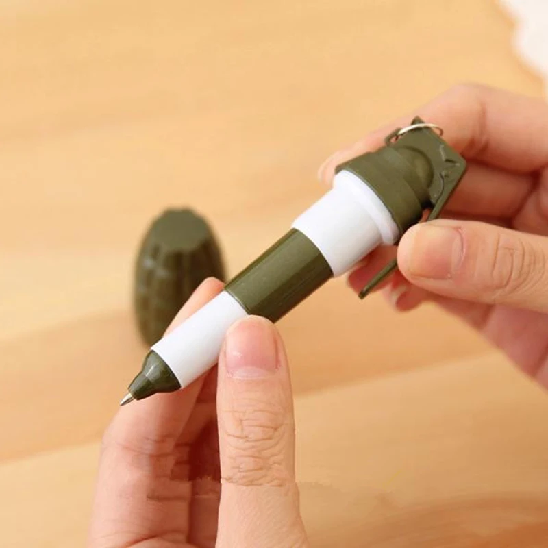 

1 Pcs Creative Personality Hand Grenades Shape Ballpoint Pen Kawaii Child Small Gift StationerySchool Prize Pens for School