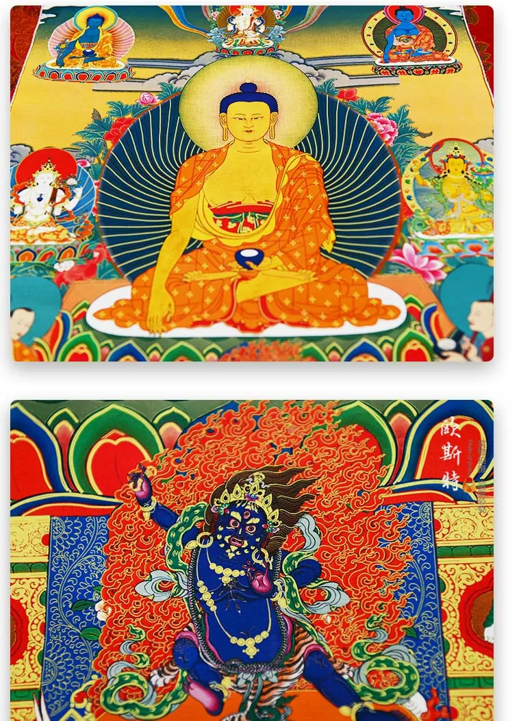 Beste Hoogwaardige Boeddhisme Thangka Thuis Altaar Muur Decor Art Silk Sakyamuni Boeddha Thang-Ga Schilderen Groothandel Boeddhistische Supply Grote