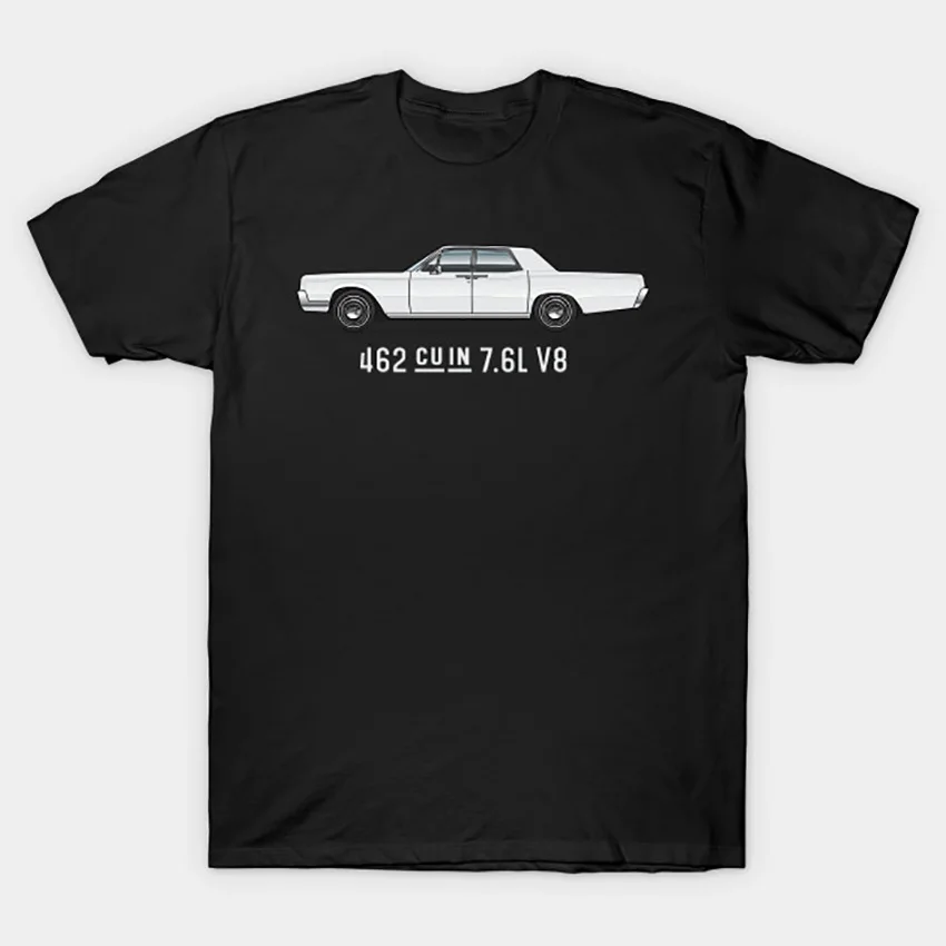 Белая футболка 66-67 Lincoln Continental роскошная lincoln с изображением дверей 1967